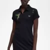 Robe femme en piqué brodé