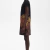Robe femme en piqué à imprimé palmier