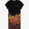 Robe femme en piqué à imprimé palmier