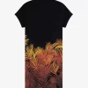 Robe femme en piqué à imprimé palmier