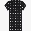 Robe femme en piqué à imprimé pois