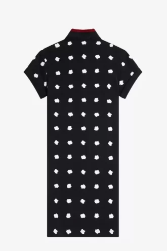 Robe femme en piqué à imprimé pois