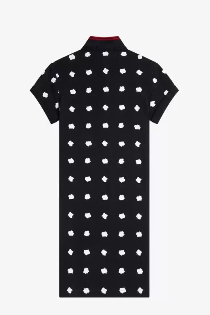 Robe femme en piqué à imprimé pois