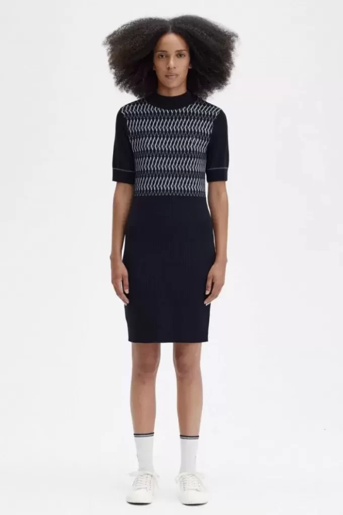 Robe femme en tricot jacquard