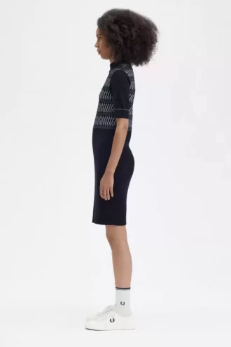 Robe femme en tricot jacquard