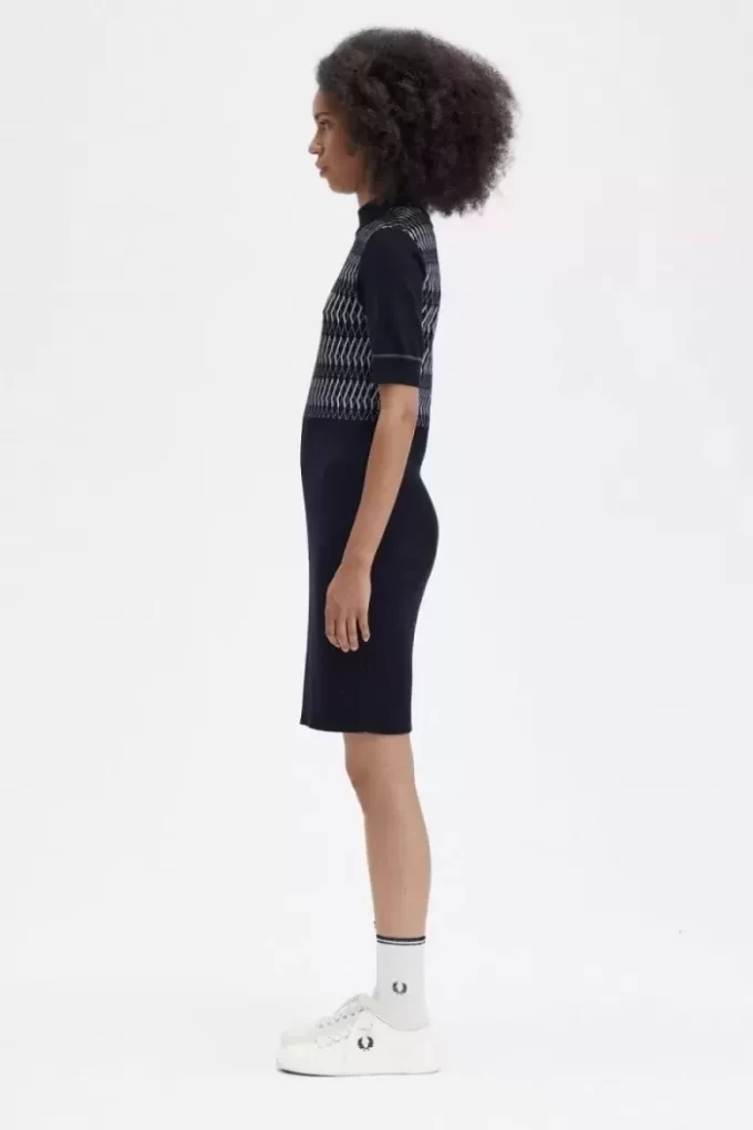 Robe femme en tricot jacquard