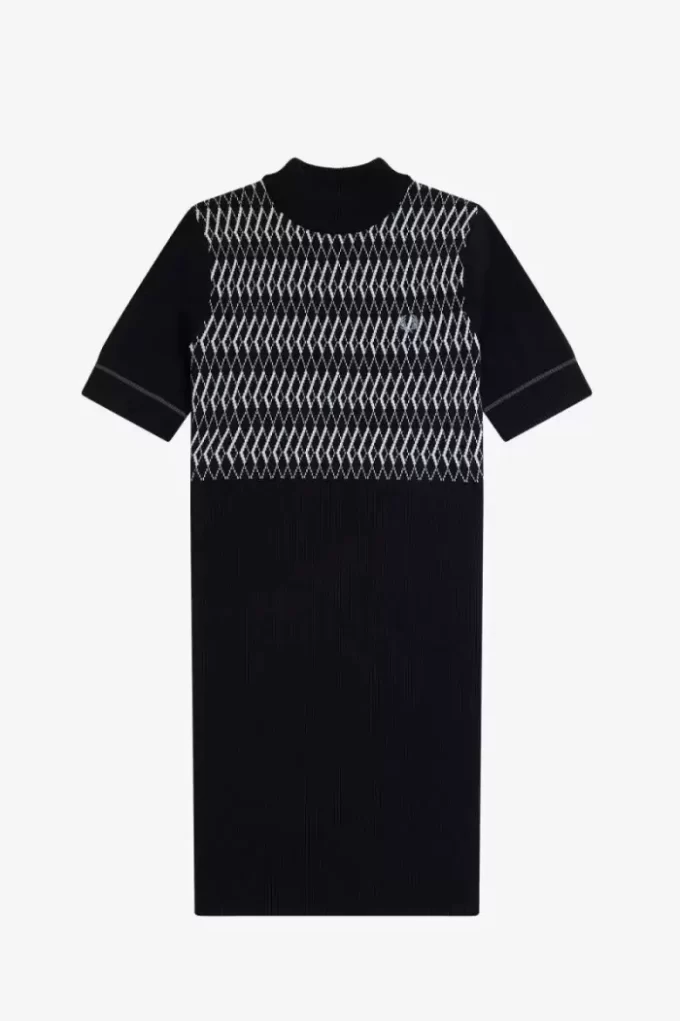 Robe femme en tricot jacquard