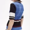 Robe femme en tricot jacquard à rayures