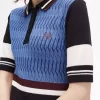 Robe femme en tricot jacquard à rayures