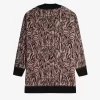Robe femme en tricot zébré