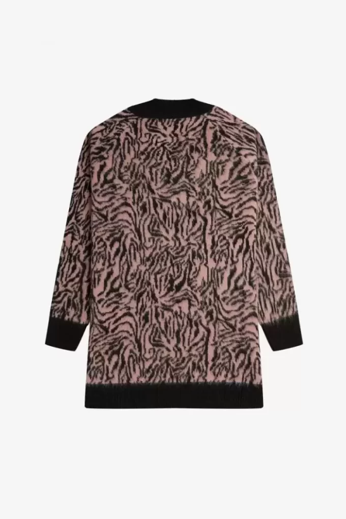 Robe femme en tricot zébré