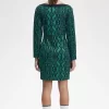 Robe femme à épaules dénudées et imprimé serpent