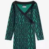 Robe femme à épaules dénudées et imprimé serpent