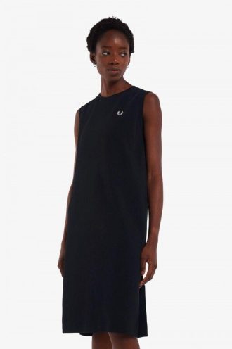 Robe t-shirt sans manches à bords contrastants