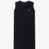 Robe t-shirt sans manches à bords contrastants