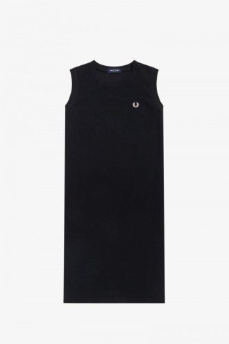 Robe t-shirt sans manches à bords contrastants