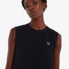 Robe t-shirt sans manches à bords contrastants