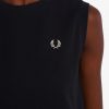 Robe t-shirt sans manches à bords contrastants