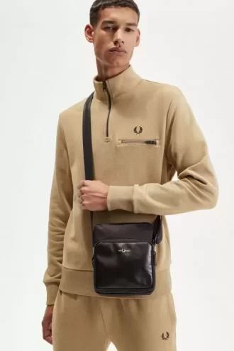 Sacs pour hommes en cuir et nylon croisé