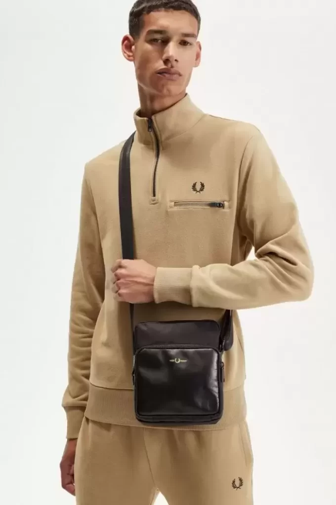 Sacs pour hommes en cuir et nylon croisé