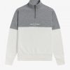 Sweat-shirts à demi-fermeture éclair et blocs de couleurs