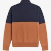 Sweat-shirts à demi-fermeture éclair et blocs de couleurs