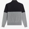 Sweat-shirts à demi-fermeture éclair et blocs de couleurs