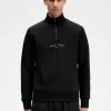 Sweat-shirts à demi-zip et double imprimé graphique pour homme