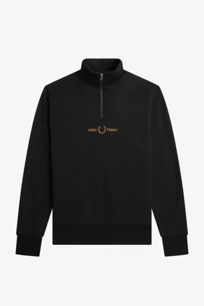 Sweat-shirts à demi-zip et double imprimé graphique pour homme
