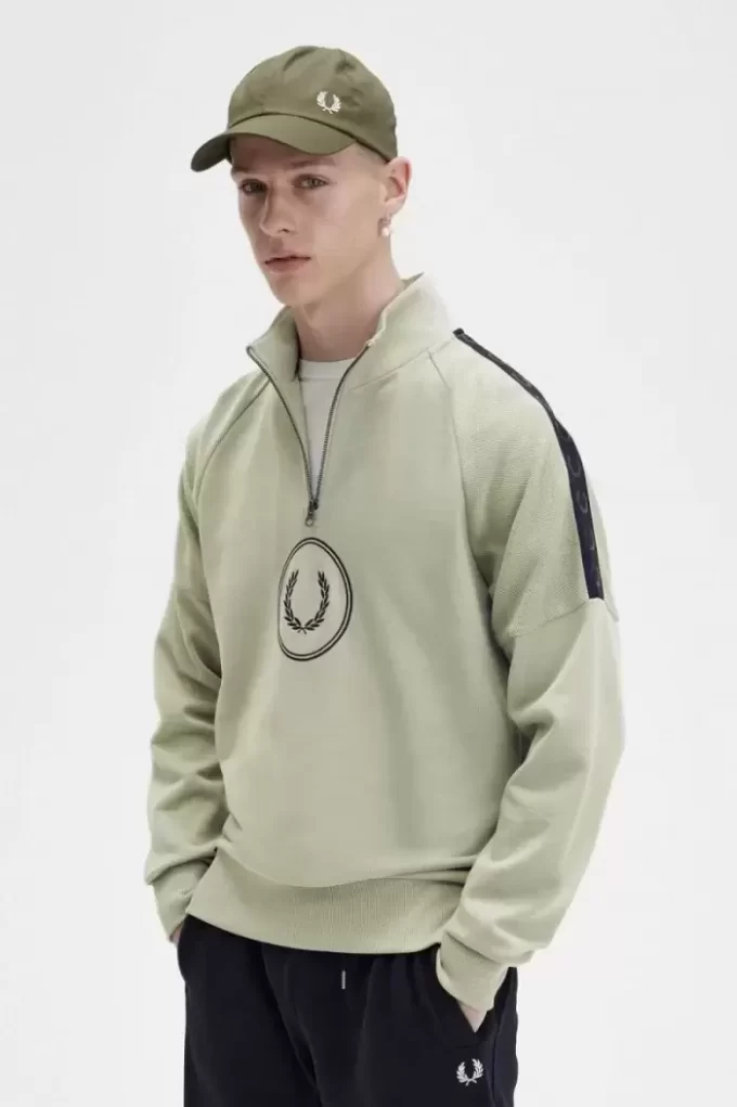 Sweat-shirts demi-zippés Circle Branding pour homme