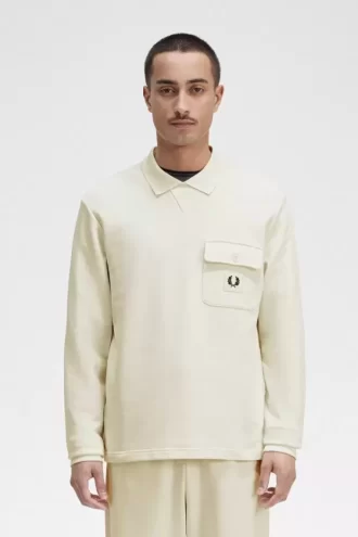 Sweat-shirts à manches longues et à revers bouclé pour homme