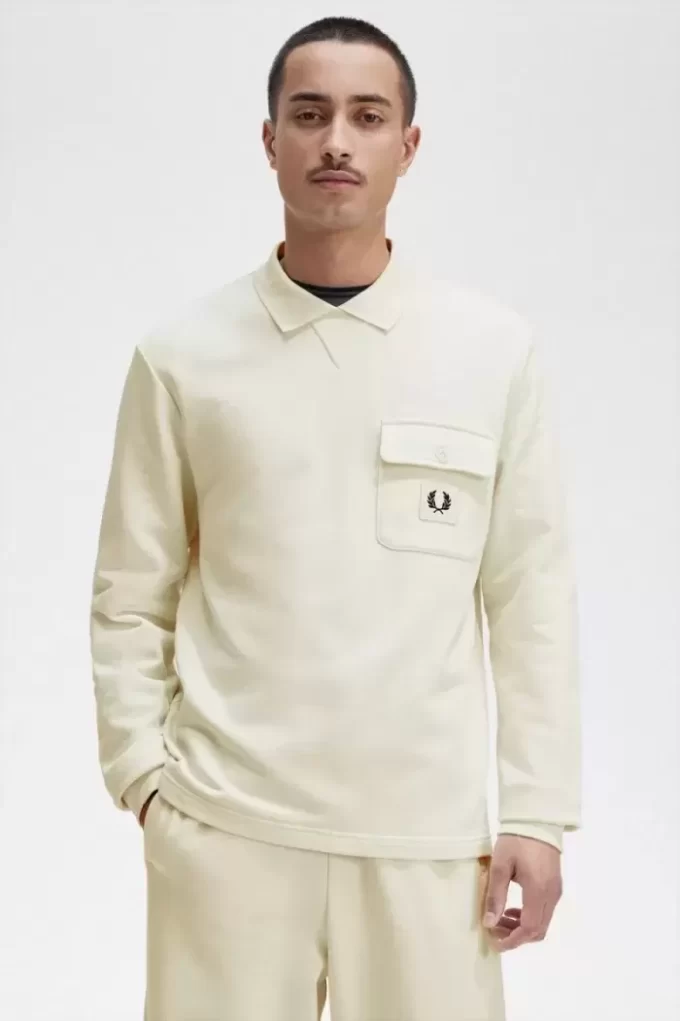 Sweat-shirts à manches longues et à revers bouclé pour homme