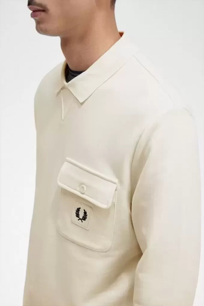 Sweat-shirts à manches longues et à revers bouclé pour homme