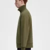 Sweat-shirts pour hommes à col zippé et bordure tricotée