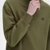 Sweat-shirts pour hommes à col zippé et bordure tricotée