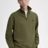 Sweat-shirts pour hommes à col zippé et bordure tricotée