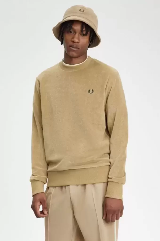 Sweat-shirts ras du cou en tissu éponge pour homme