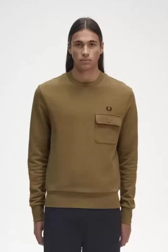 Sweat-shirts ras du cou à poches pour homme