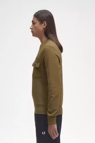 Sweat-shirts ras du cou à poches pour homme