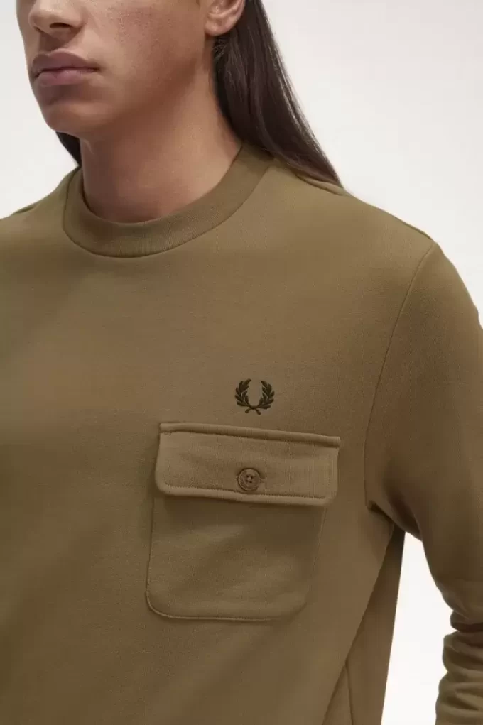 Sweat-shirts ras du cou à poches pour homme
