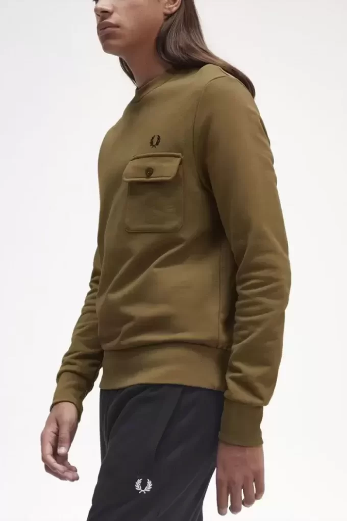 Sweat-shirts ras du cou à poches pour homme