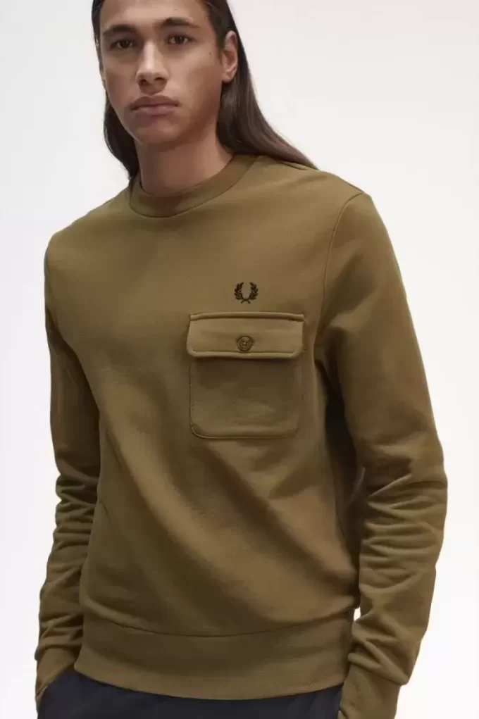 Sweat-shirts ras du cou à poches pour homme