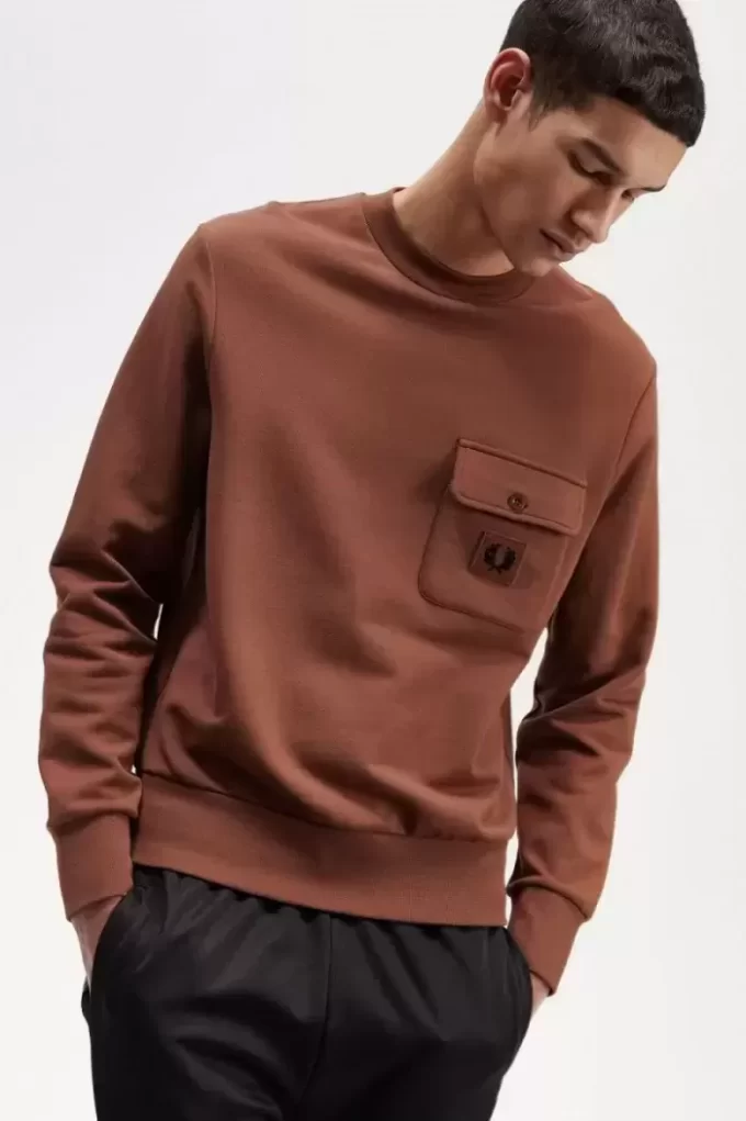 Sweat-shirts ras du cou pour homme avec badge