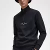 Sweats brodés à demi-zip pour hommes