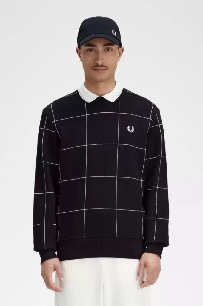 Sweats à capuche pour hommes avec détails en grille