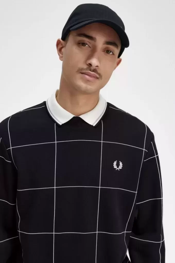 Sweats à capuche pour hommes avec détails en grille