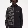 Sweats à capuche zippés contrastés pour hommes