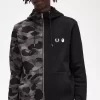 Sweats à capuche zippés contrastés pour hommes