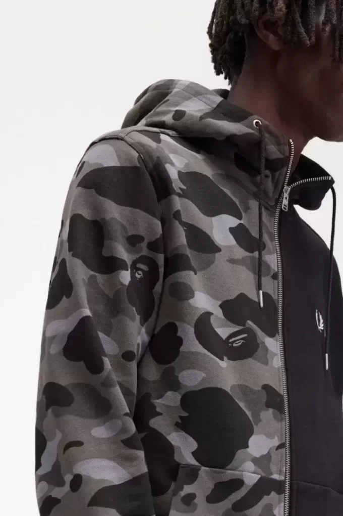 Sweats à capuche zippés contrastés pour hommes