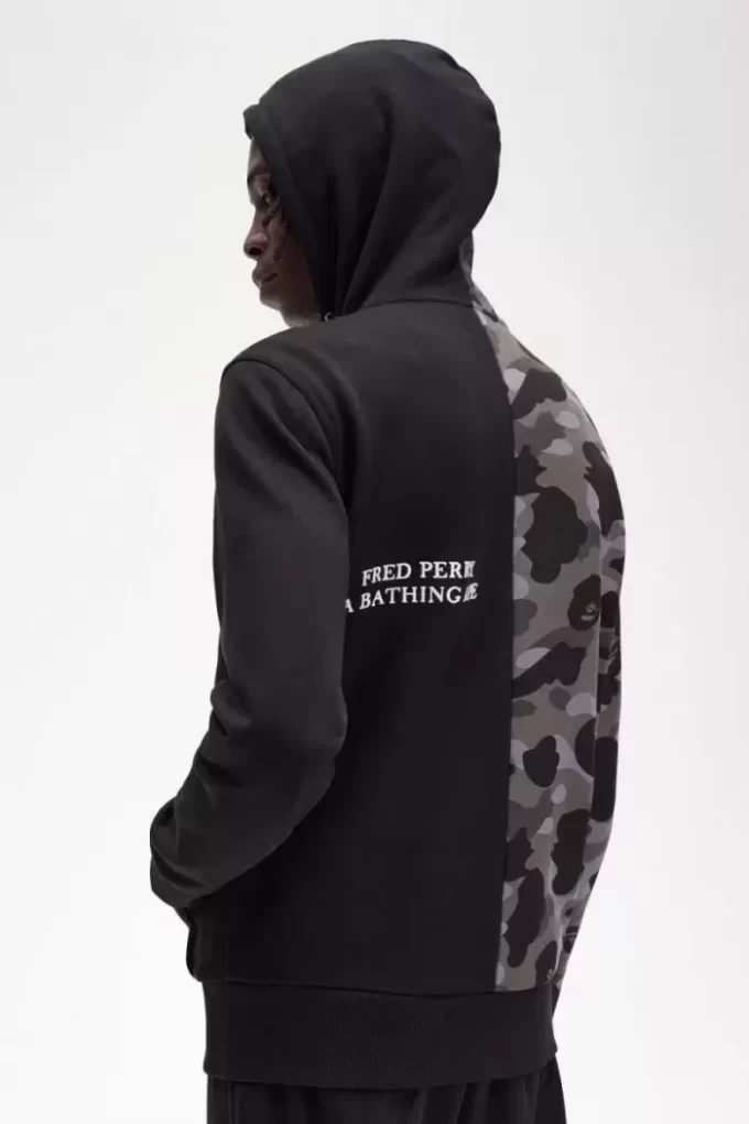 Sweats à capuche zippés contrastés pour hommes